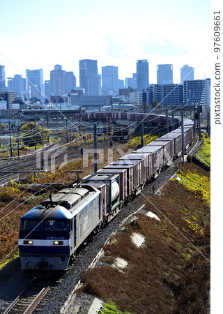 EF210-156 container freight train running on the Tokaido Main Line 97609661
