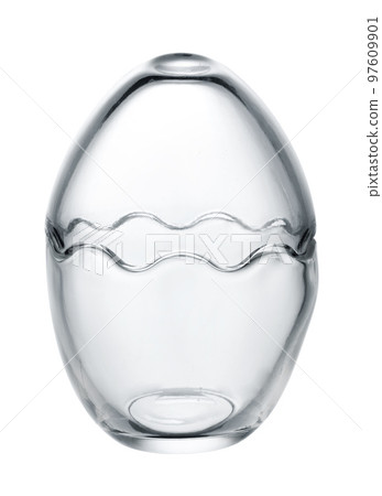 Empty glass storage container isolated on white background Empty glass storage container isolated on white background 97609901
