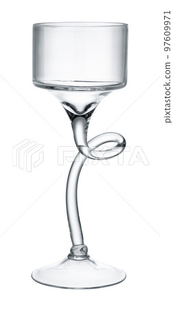 Glass transparent bowl isolated on white background 97609971