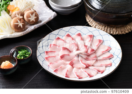 Assorted yellowtail shabu ingredients 97610409