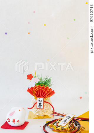 Mizuhiki on the year of the rabbit figurine 97610718