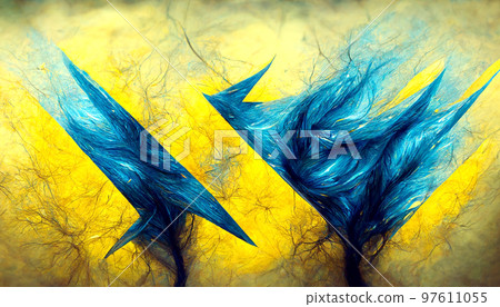 Abstract bright motion composition. Modern futuristic. Blue and yellow color. Abstract bright motion composition. Modern futuristic. Blue and yellow color. 97611055