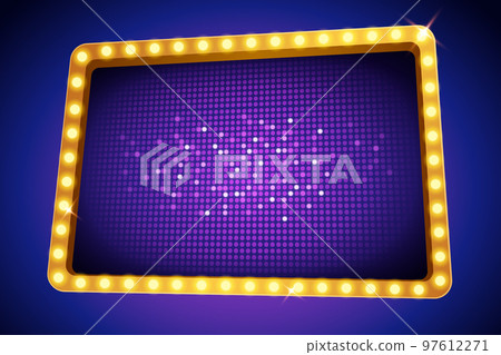 3D Gold frame LED screen element 97612271