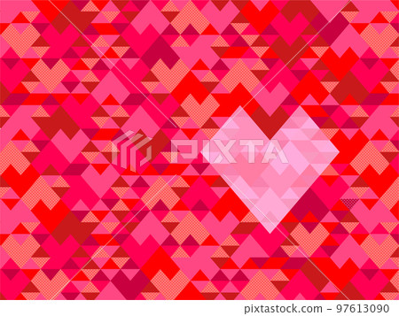 Background material Geometric pattern Heart Pink Valentine 97613090
