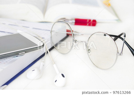 dictionary book, notebook and mobile phone for study of student dictionary book, notebook and mobile phone for study of student 97613266