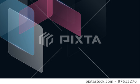 Geometric transparent tech elements abstract isometric background Geometric transparent tech elements abstract isometric background 97613276