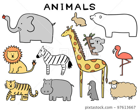 動物手繪插圖集 97613667