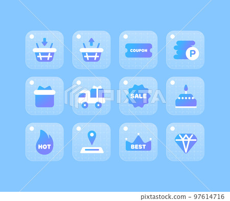 Shopping Blue Gradient Icon 04 Shopping Blue Gradient Icon 04 97614716