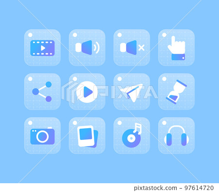 Blue Gradient Icon Media 08 97614720