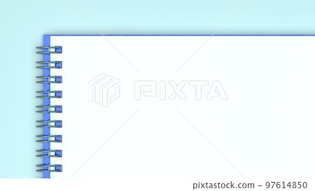 Notepad ring notebook blue background Notepad ring notebook blue background 97614850