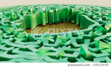Abstract background. Geometry color shapes. 3d render 97615470