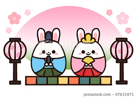 Cute bunny for Hinamatsuri 97615971