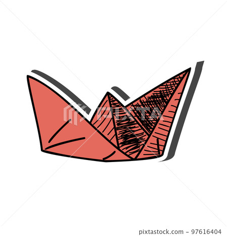 Paper Ship Sticker 97616404