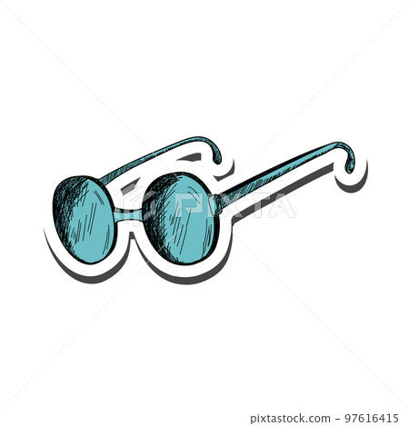 Eyeglasses Sticker - Stock Illustration [97616415] - PIXTA