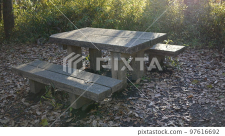 stone table and bench stone table and bench 97616692