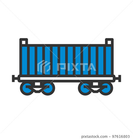 Railway Cargo Container Icon - Stock Illustration [97616803] - PIXTA
