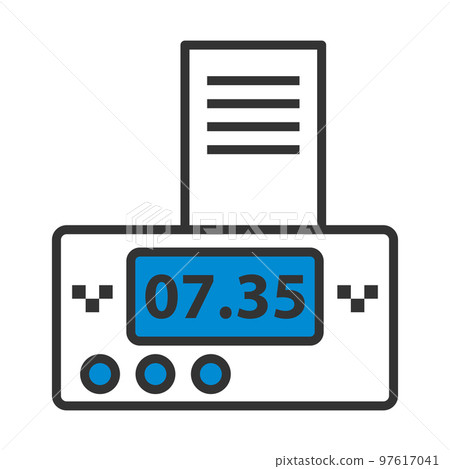 Taxi Meter With Receipt Icon Taxi Meter With Receipt Icon 97617041