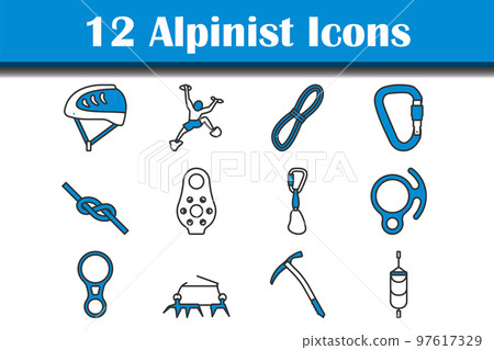 Alpinist Icon Set Alpinist Icon Set 97617329