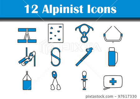 Alpinist Icon Set 97617330