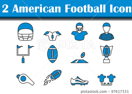 American Football Icon Set 97617331