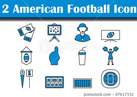 American Football Icon Set American Football Icon Set 97617332