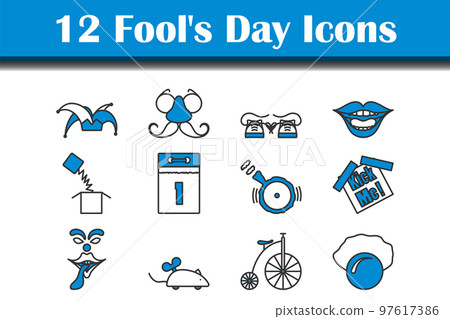 Fool's Day Icon Set Fool's Day Icon Set 97617386