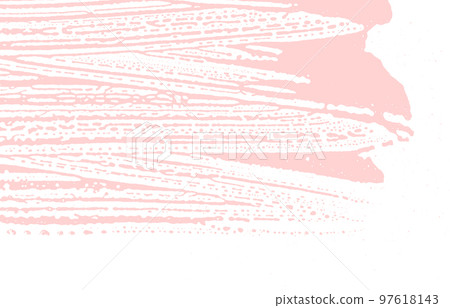 Grunge texture. Distress pink rough trace. Favorable background. Noise dirty grunge texture. Exquisite artistic surface. Vector illustration. 97618143