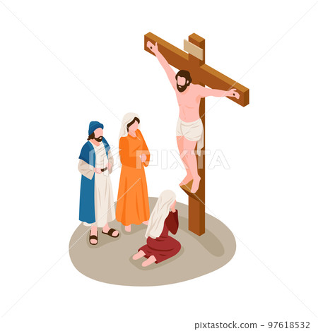 Christ On Cross Composition 97618532