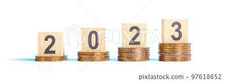 Happy New Year background. Financial start to the year 2023. 97618652