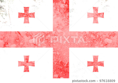 Defocus cold winter in Georgia. The concept of the energy crisis and the increasing demand for electricity. Georgia flag snow holiday. Out of focus Defocus cold winter in Georgia. The concept of the energy crisis and the increasing demand for electricity. Georgia flag snow holiday. Out of focus 97618809