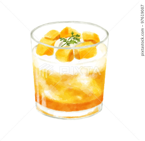 芒果糖果水彩風格插圖 芒果糖果水彩風格插圖 97619087