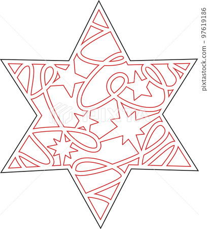 Christmas Tree Decoration Digital Vector File for Laser Cutter. 97619186