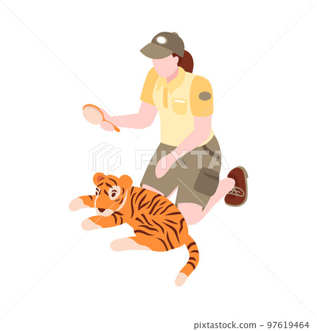 Stroking Tigers Hair Composition 97619464