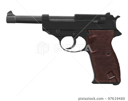 Walther P38 illustration pistol vector illustration realistic Walther P38 illustration pistol vector illustration realistic 97619480