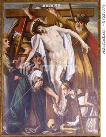 Deposition from the Cross, altarpiece in Zagreb cathedral Deposition from the Cross, altarpiece in Zagreb cathedral 97620379