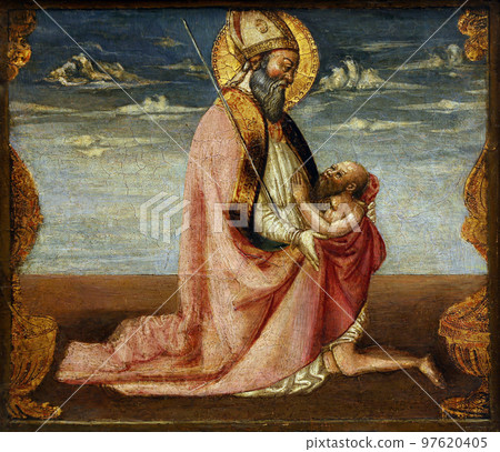 Neri di Bicci: St. Martin and the beggar, Old Masters Collection, Croatian Academy of Sciences in Zagreb Neri di Bicci: St. Martin and the beggar, Old Masters Collection, Croatian Academy of Sciences in Zagreb 97620405