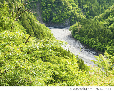 以夢幻吊橋聞名的靜岡縣川根本町墨又峽 以夢幻吊橋聞名的靜岡縣川根本町墨又峽 97620845