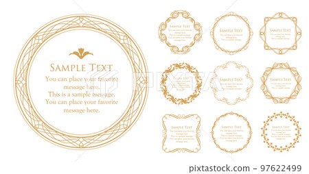 Luxurious forehead design. enclosure design. antique frame. 97622499