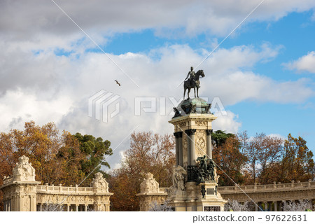 Monument to Alfonso XII in Buen Retiro Park - Madrid Spain 97622631