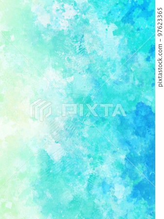 夢幻般的淡藍色水彩紋理背景 夢幻般的淡藍色水彩紋理背景 97623365
