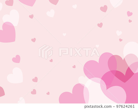 透明心形背景素材_粉色 97624261