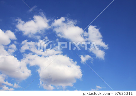 Summer blue sky and clouds in Sao Paulo Brazil 97625311