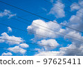 Sky and electric wire 97625411