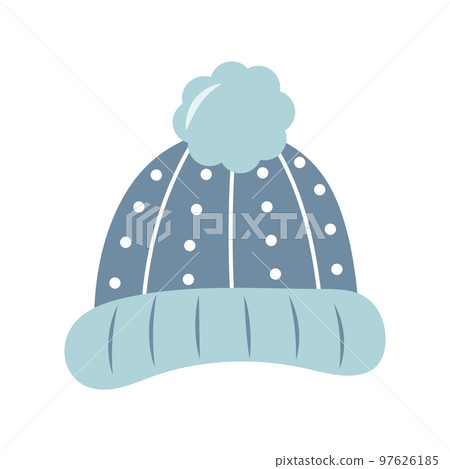 Hat with pompon in hand drawn style. Vector illustration. 97626185