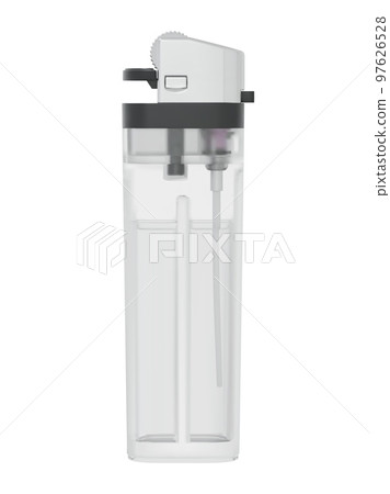 Plastic transparent classic lighter isolated on white background 97626528