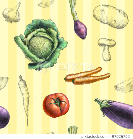 Vegetables pattern 97626703