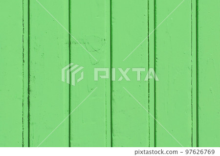 Vertical boards in light green verdant salad color paint wooden surface texture plank background Vertical boards in light green verdant salad color paint wooden surface texture plank background 97626769