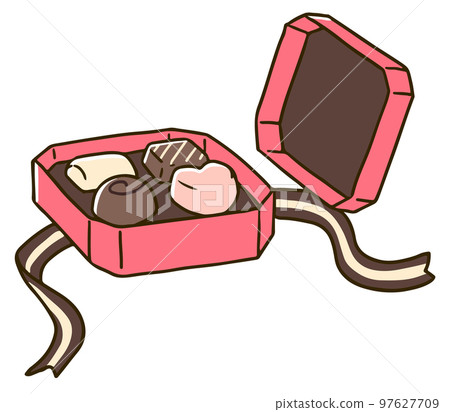 Valentine chocolate full color in a box Valentine chocolate full color in a box 97627709