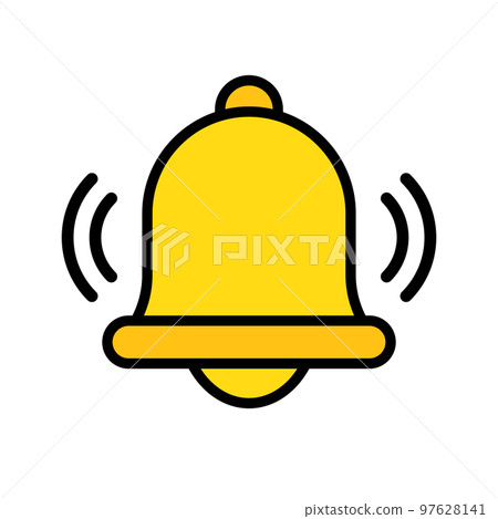 Vibrating bell icon. notices and communications. reminder. vector. 97628141