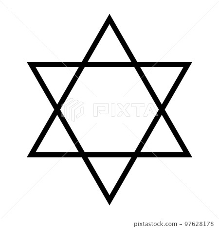 Simple jewish icon. Star of David symbol. vector. 97628178